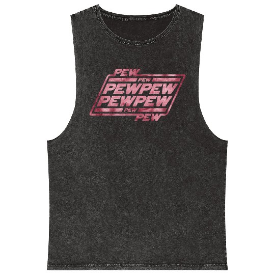 Pew Pew Pew Mineral Wash Tank Tops