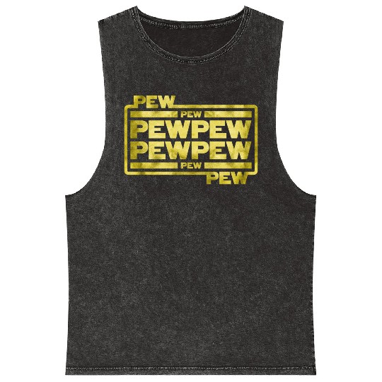 Pew Pew Pew Mineral Wash Tank Tops