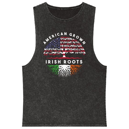 Usa Pride Irish Roots Ireland Mineral Wash Tank Tops