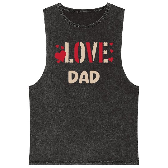 LOVE DAD Mineral Wash Tank Tops