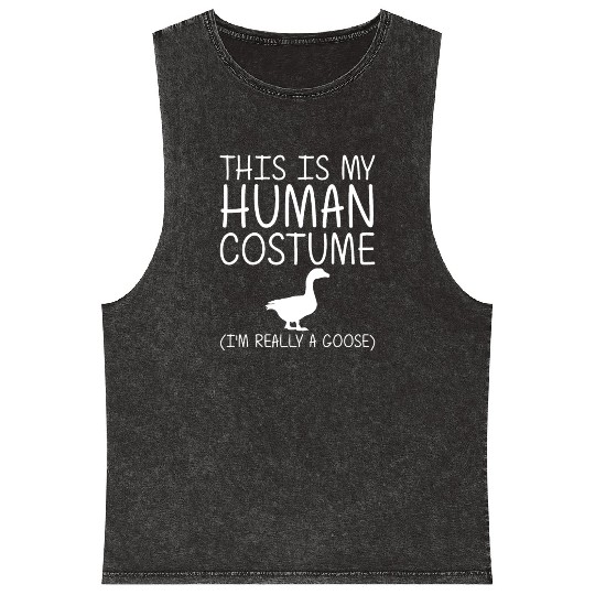 Goose Easy Halloween Human Costume Waterfowl Anima Mineral Wash Tank Tops