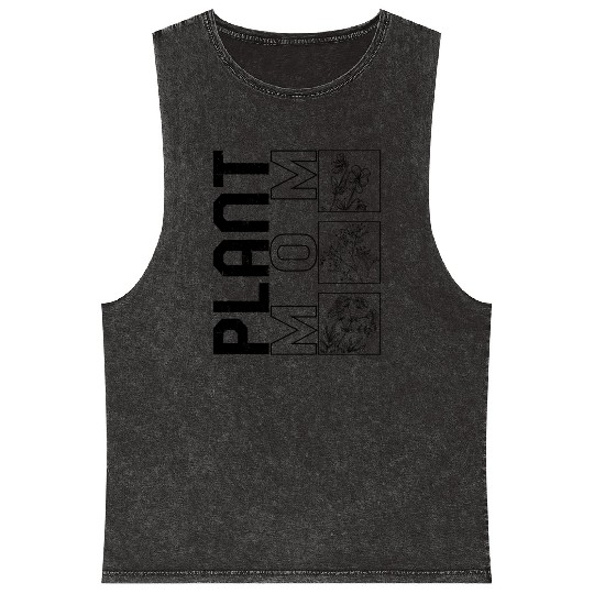 Mother Mineral Wash Tank Tops, Plant Mom Floral Botanist Mineral Wash Tank Tops,