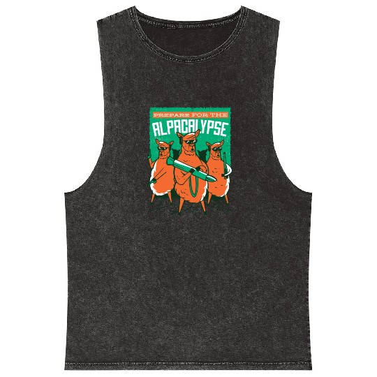 Prepare for the alpacalypse Prepare for the alpaca Mineral Wash Tank Tops
