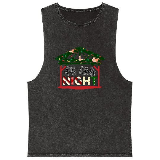 Oh Holy Night Mineral Wash Tank Tops