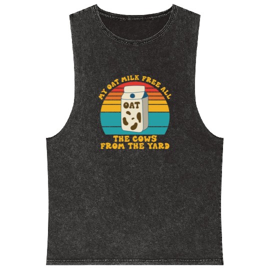 My Oat Milk Free All The Cows From The Yard Mineral Wash Tank Tops