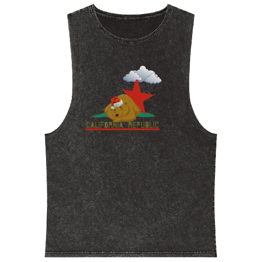 California bear in winter Mineral Wash Tank Tops