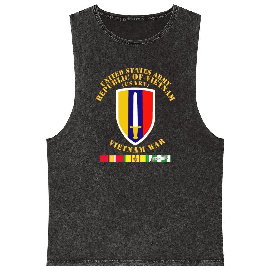 Army US Army Vietnam USARV Vietnam War w SVC Mineral Wash Tank Tops