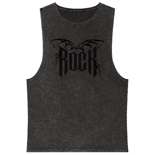 Punk Rock, Bat Best Metal Gift for friends Mineral Wash Tank Tops