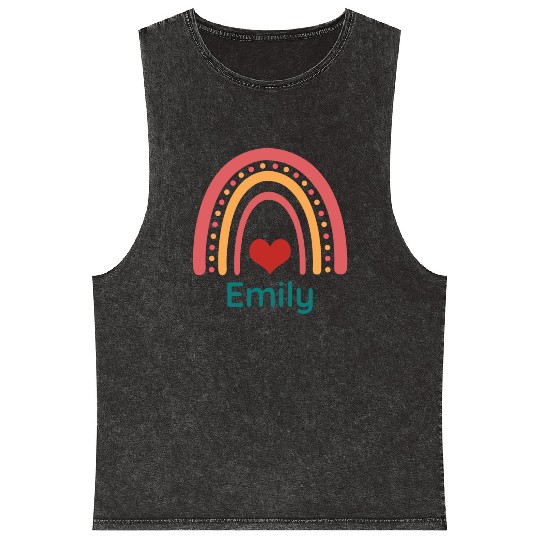 Emily Vintage Boho Rainbow Mineral Wash Tank Tops
