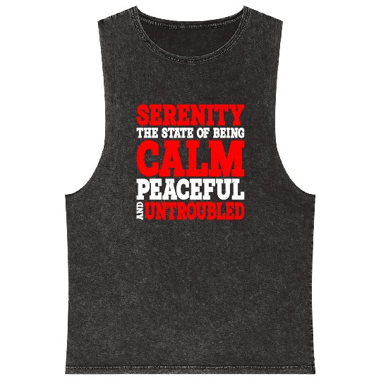 Serenity, Being Calm, Peaceful, And Untroubled 2 Mineral Wash Tank Tops