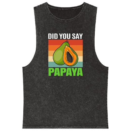 Did You Say Papaya Mineral Wash Tank Tops