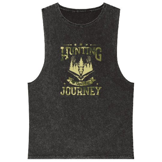 Deer Hunting Wild Animal Hunting Season Shooting Mineral Wash Tank Tops