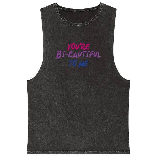 You're Bi-Eautiful To Me Bisexual Pride Mineral Wash Tank Tops