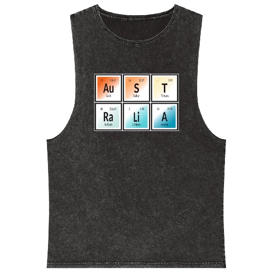 Australia | Periodic Table of Elements Mineral Wash Tank Tops