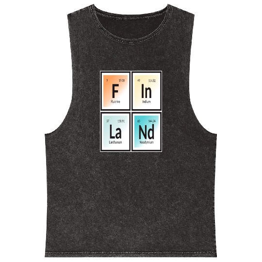 Finland | Periodic Table of Elements Mineral Wash Tank Tops