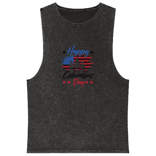 Columbus Day 1942 American Italian Christopher Mineral Wash Tank Tops
