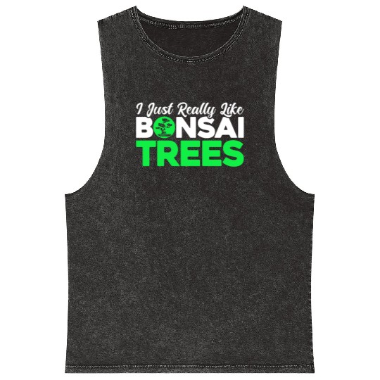 Bonsai Tree Owner Gift Bonsai Tree Gardening Mineral Wash Tank Tops