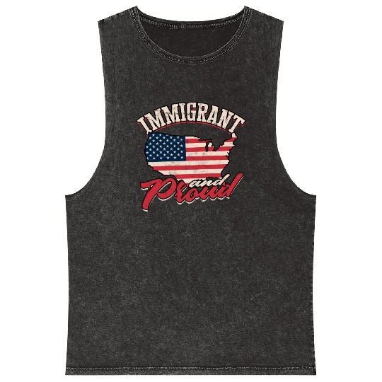 US Immigrant Indigenous USA Immigrants america Mineral Wash Tank Tops