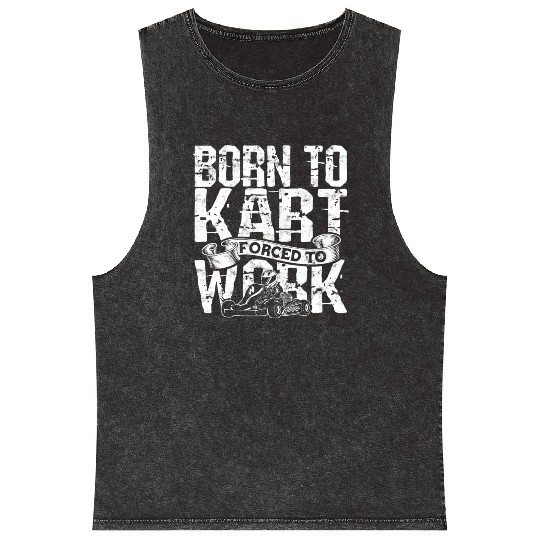 Go Kart Racer Pit Crew Car Racing Karting Mineral Wash Tank Tops