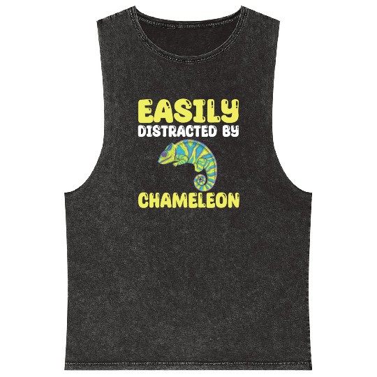 Funny Chameleon Lover Quote Mineral Wash Tank Tops