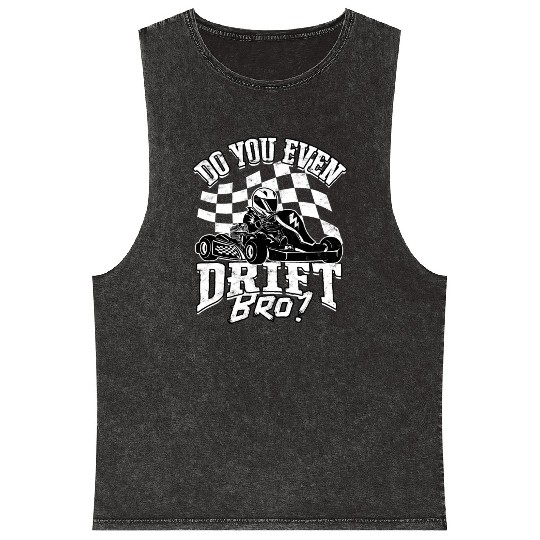 Go Kart Racer Pit Crew Car Racing Karting Mineral Wash Tank Tops