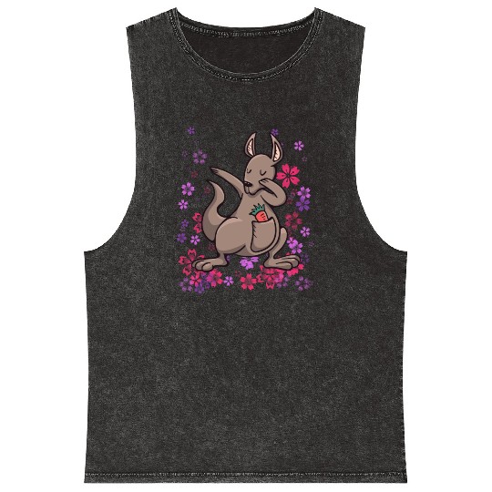 Kangaroo Australia bonded animal girls Mineral Wash Tank Tops