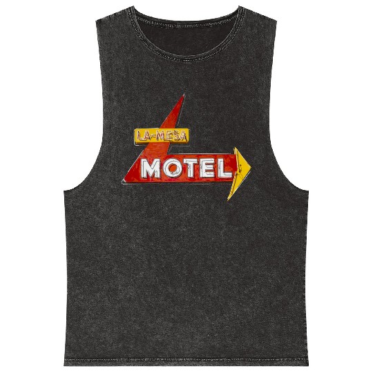La Mesa Motel Route 66 Santa Rosa New Mexico Mineral Wash Tank Tops