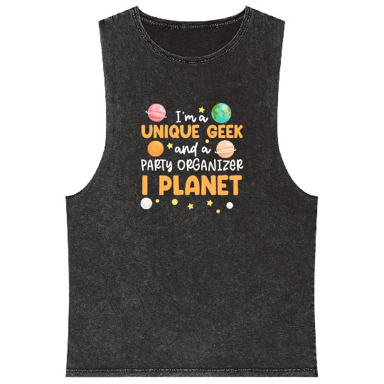 Science Theme Birthday Party Astronomy Astronaut Mineral Wash Tank Tops