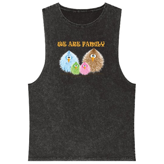 we are family 2 Mineral Wash Tank Tops