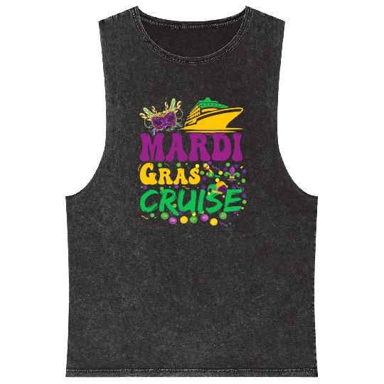 Mardi Gras Cruise Cruising Mask Cruise Ship Party Mineral Wash Tank Tops