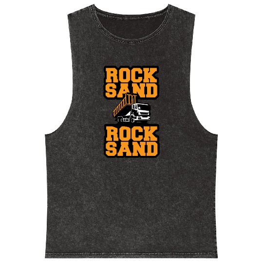 Rock Sand Dump Truck Mineral Wash Tank Tops