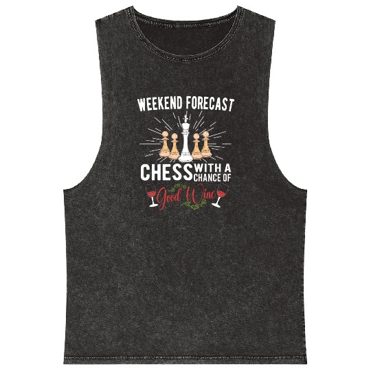 CHESS PLAYER CHESSBOARD CHESS GAME BOARD GAME GIFT Mineral Wash Tank Tops