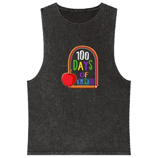 School Mineral Wash Tank Tops, 100 Days Of Homeschool Mineral Wash Tank Tops,