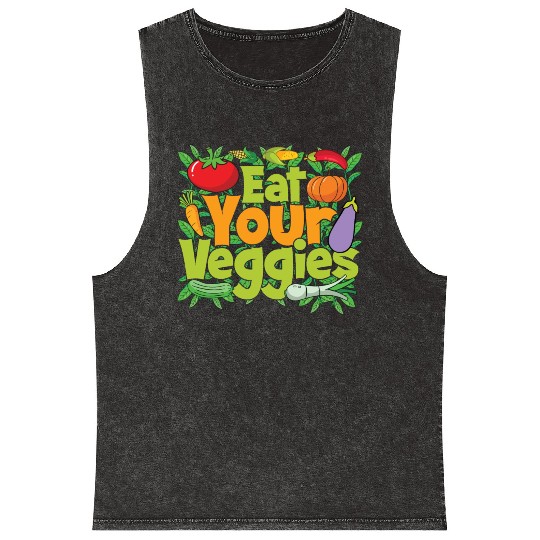 Eat Your Veggies Mineral Wash Tank Tops