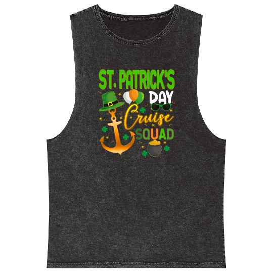 St Patrick's Day Cruise Squad Group Matching Mineral Wash Tank Tops
