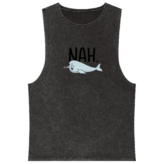 Procrastinating Narwhal Lover Aquatic Animals Mineral Wash Tank Tops
