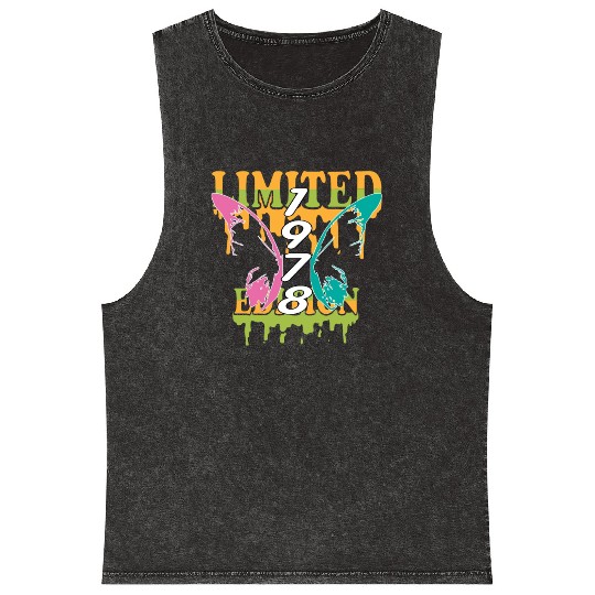 1978 Born Limited Edition Butterfly Gift Mineral Wash Tank Tops