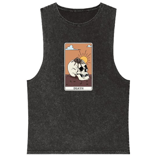 Spider Tarantula Tarot Card "Death" for a Tarot Mineral Wash Tank Tops