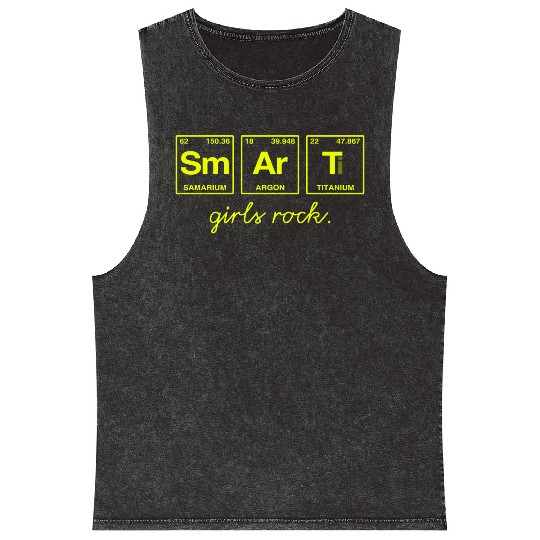 SMART GIRLS ROCK - Elements Periodic Table Mineral Wash Tank Tops