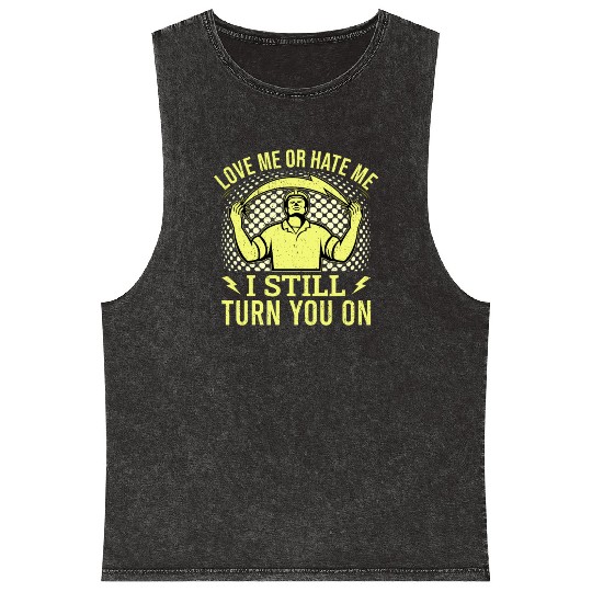Funny Electrical Lineman Saying Thank A Lineman Mineral Wash Tank Tops