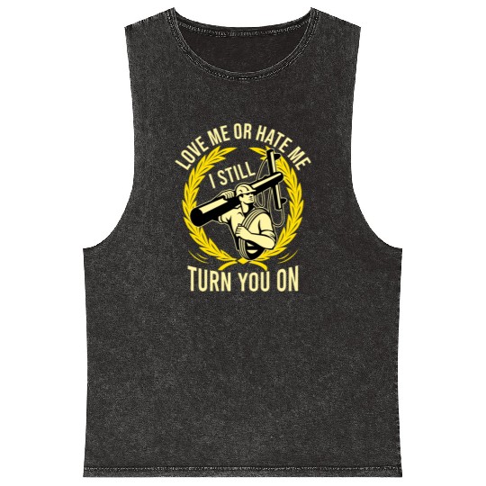 Funny Electrical Lineman Saying Thank A Lineman Mineral Wash Tank Tops