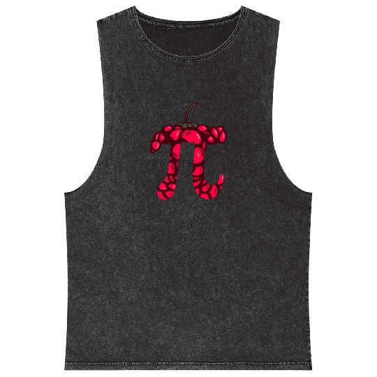 Raspberry Cake - Funny Pi Day Math Teacher Mineral Wash Tank Tops