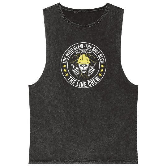 Funny Electrical Lineman Saying Thank A Lineman Mineral Wash Tank Tops