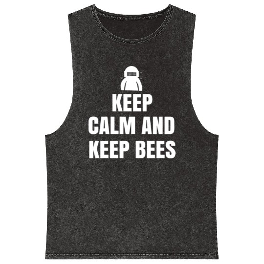 keep calm and keep bees Mineral Wash Tank Tops