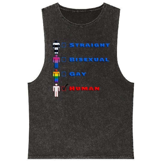 We are all human Mineral Wash Tank Tops