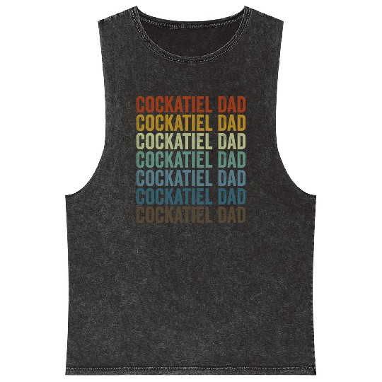 Cockatiel Dad Cockatiel Dad Bird Lover Men Cockati Mineral Wash Tank Tops