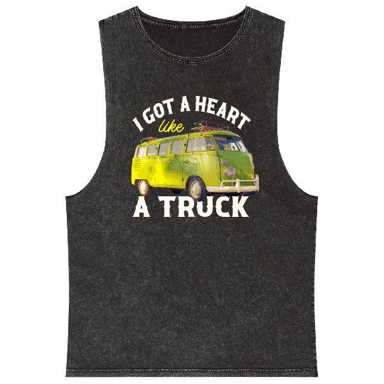 I Got A Heart Like A Truck Mineral Wash Tank Tops