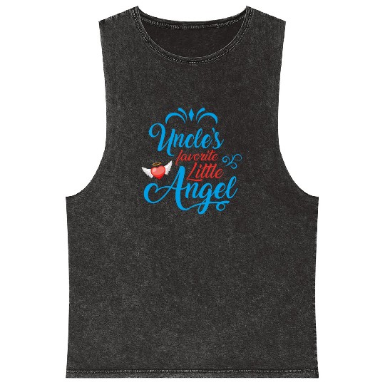 Uncle's Favorite Little Angel Mineral Wash Tank Tops