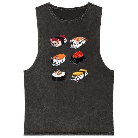 Sushi Dog Mineral Wash Tank Tops