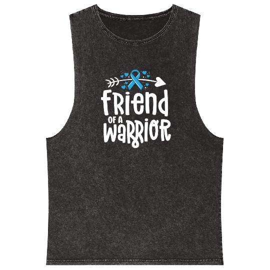 Friend Of A Warrior Support Team Prostate Cancer Mineral Wash Tank Tops